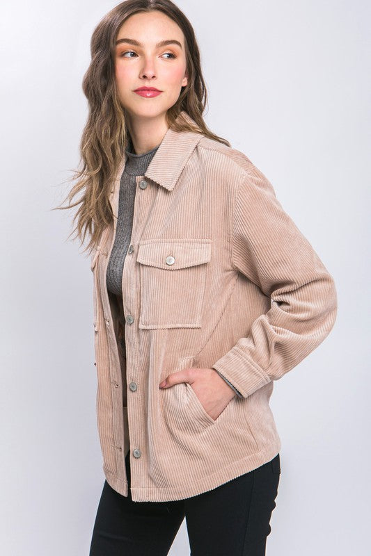 Khaki corduroy deals jacket womens