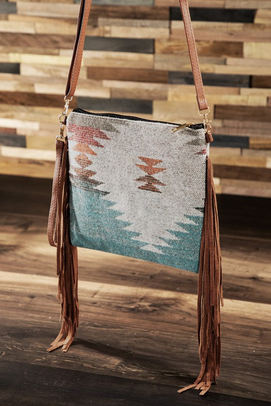 Montana West Western Ladies Crossbody Purse with Fringe Tan and Turquoise  Stones - Shoulder bags (*Amazon Partner-Link) | Purses crossbody, Turquoise  bag, Bags