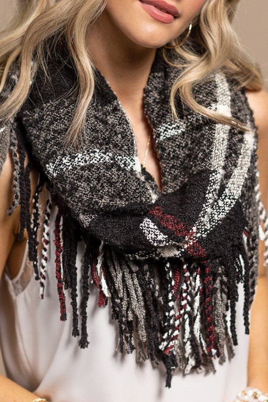 CLASSIC PLAID SCARF BLACK